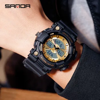 Sanda Sport Watch Temperature Measurement Men Army Digital Writwatch LED 50m Waterproof Outdoor Men's Dual Display Watch
Sanda Sport Watch Temperature Measurement Men Army Digital Writwatch LED 50m Waterproof Outdoor Men's Dual Display Watch