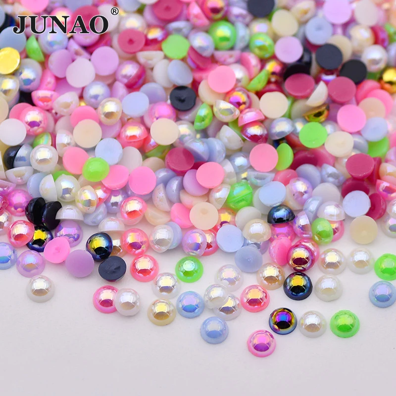 JUNAO 1.5 3 4 mm Mix Color Pearl Beads Crystal AB Rhinestones Appliques Half Round Strass Scrapbook Beads for Clothes Crafts
JUNAO 1.5 3 4 mm Mix Color Pearl Beads Crystal AB Rhinestones Appliques Half Round Strass Scrapbook Beads for Clothes Crafts