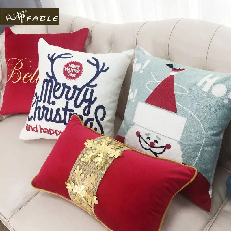 New Year pillowcase Santa Claus pillowcase embroidered decorative pillows snow pillow cover gift yastik kilifi
New Year pillowcase Santa Claus pillowcase embroidered decorative pillows snow pillow cover gift yastik kilifi
