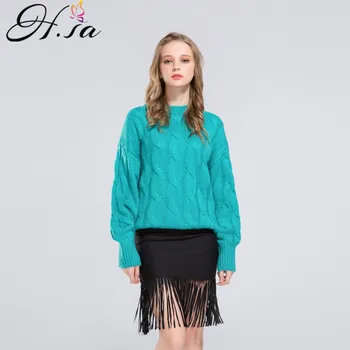 H.SA Women Autumn Winter Sweater and Pullovers 2017 Long Sleeve Twist Sweater Jumpers Solid Color Korean Loose Pullover sueter
H.SA Women Autumn Winter Sweater and Pullovers 2017 Long Sleeve Twist Sweater Jumpers Solid Color Korean Loose Pullover sueter