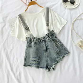 2019 Summer Trend Shoulder Strap Denim Shorts Women Slim Strap Short Jeans Sexy High Waist Denim Overalls
2019 Summer Trend Shoulder Strap Denim Shorts Women Slim Strap Short Jeans Sexy High Waist Denim Overalls