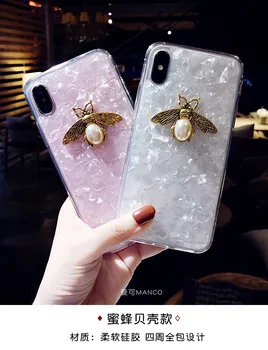 10pcs/lot Luxury Pearl Bee Shine XSMAX Soft TPU Cover Mobile Phone Case For iPhoneXR 8P/6s 7plus Skin Shell Protection
10pcs/lot Luxury Pearl Bee Shine XSMAX Soft TPU Cover Mobile Phone Case For iPhoneXR 8P/6s 7plus Skin Shell Protection