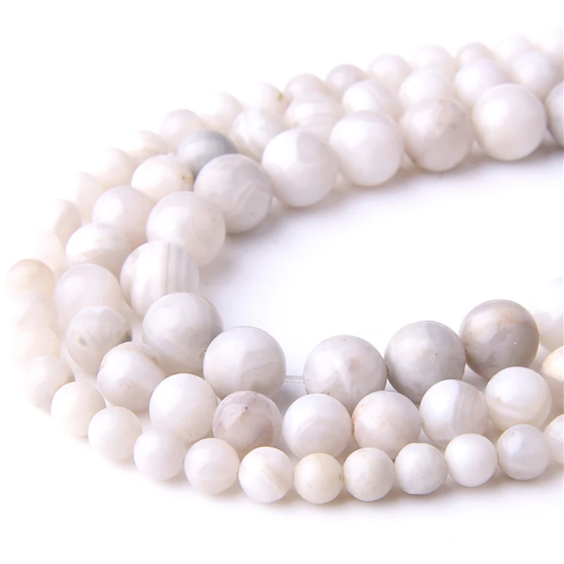 Natural Stone Beads White Crazy Agates Round Loose Beads 4 6 8 10 12MM for DIY Jewelry Making Necklace Bracelet Accessries
Natural Stone Beads White Crazy Agates Round Loose Beads 4 6 8 10 12MM for DIY Jewelry Making Necklace Bracelet Accessries
