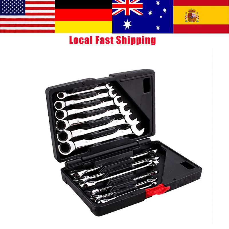 12Pcs/Lot Fixed Head Spanners Ratchet Wrench Combination Set 8-19mm Car Repair Hand Tools Kit High Quality Domestic Shipping
12Pcs/Lot Fixed Head Spanners Ratchet Wrench Combination Set 8-19mm Car Repair Hand Tools Kit High Quality Domestic Shipping