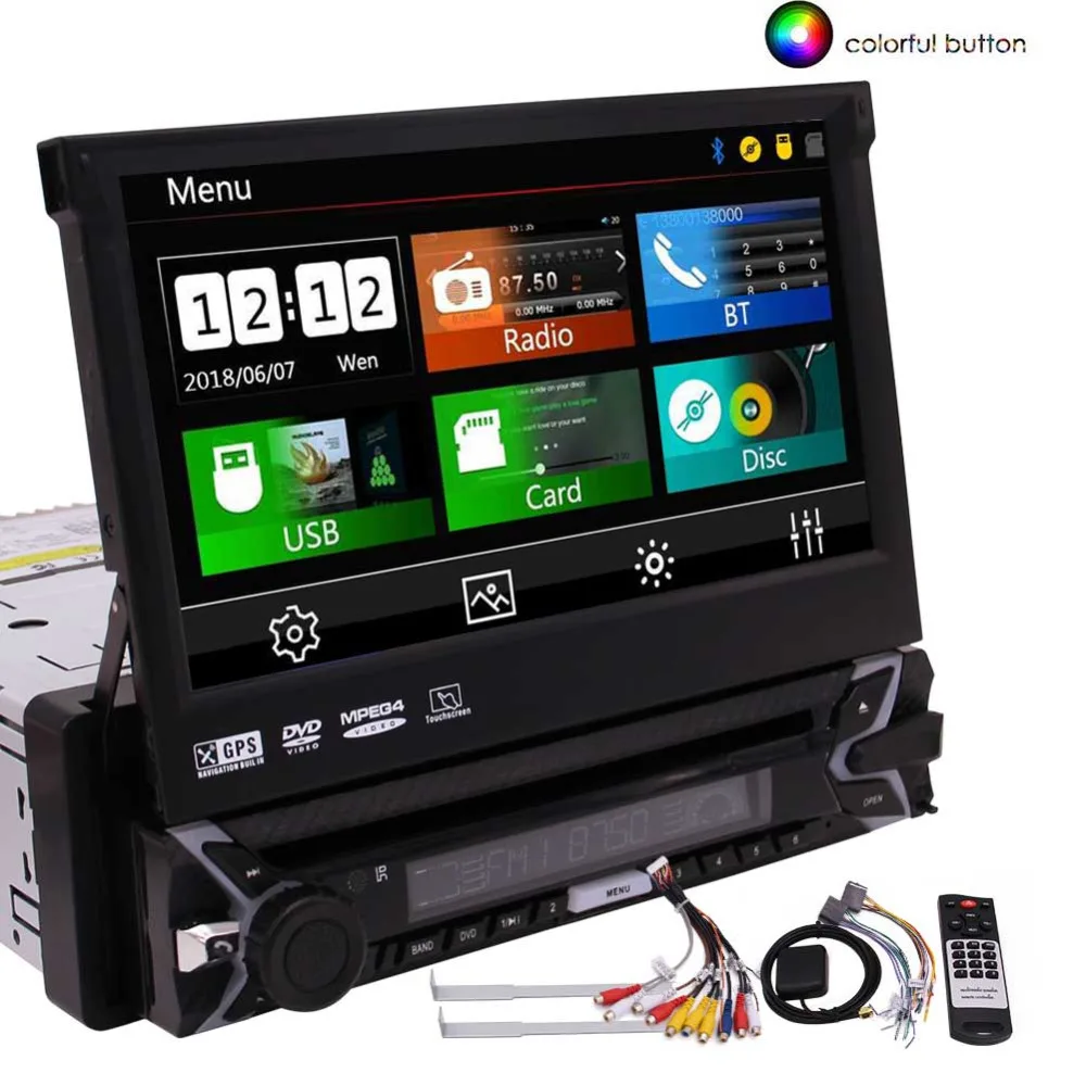 Single DIN 1 DIN Digital Motorized 7 Inch Capacitive Touch Screen Car Stereo DVD Player Bluetooth GPS Navigation Touch Screen
Single DIN 1 DIN Digital Motorized 7 Inch Capacitive Touch Screen Car Stereo DVD Player Bluetooth GPS Navigation Touch Screen