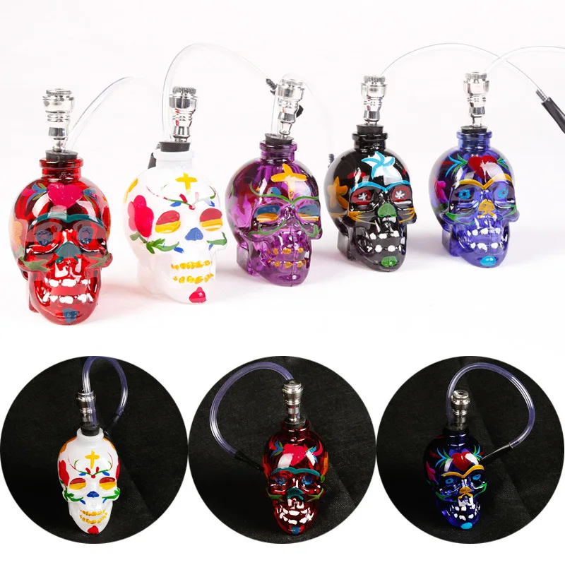New Pattern Colorful Glass Skull Pipe with Plastic Tube Hookah Nargile Shisha Water Filter Smoking Pipes
New Pattern Colorful Glass Skull Pipe with Plastic Tube Hookah Nargile Shisha Water Filter Smoking Pipes
