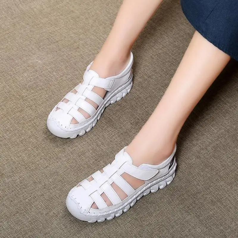Women Leather Wedge Sandals Hollow Out Summer Shoes 3 CM Low Heel Slip On Lazy Shoes Genuine Leather Women White Casual Sandals
Women Leather Wedge Sandals Hollow Out Summer Shoes 3 CM Low Heel Slip On Lazy Shoes Genuine Leather Women White Casual Sandals