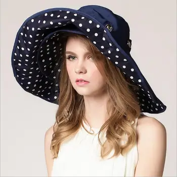 Top Quality Lady Sun Hat Summer Sun Cap Women Folded Wide Brim Dot Printing Cap Large Brim Hat
Top Quality Lady Sun Hat Summer Sun Cap Women Folded Wide Brim Dot Printing Cap Large Brim Hat
