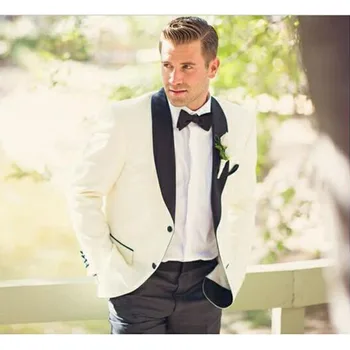 2017 High Quality Two Button Ivory Groom Tuxedo men suit Shawl Lapel Groomsmen Wedding Prom Dinner mens Suits (Jacket+Pants+Tie)
2017 High Quality Two Button Ivory Groom Tuxedo men suit Shawl Lapel Groomsmen Wedding Prom Dinner mens Suits (Jacket+Pants+Tie)
