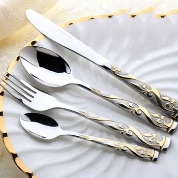 Acero Inoxidable Gold Carving Fork Spoon Set Food Accessories Completas Dishes Sets Dinnerware Stainless Steel Cutlery Set 5
Acero Inoxidable Gold Carving Fork Spoon Set Food Accessories Completas Dishes Sets Dinnerware Stainless Steel Cutlery Set 5