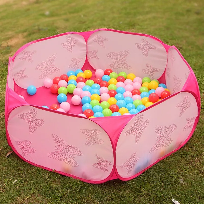 Children's indoor and outdoor folding parent-child interactive toys Butterfly Print ocean ball pool wave pool balls toy tents (3)