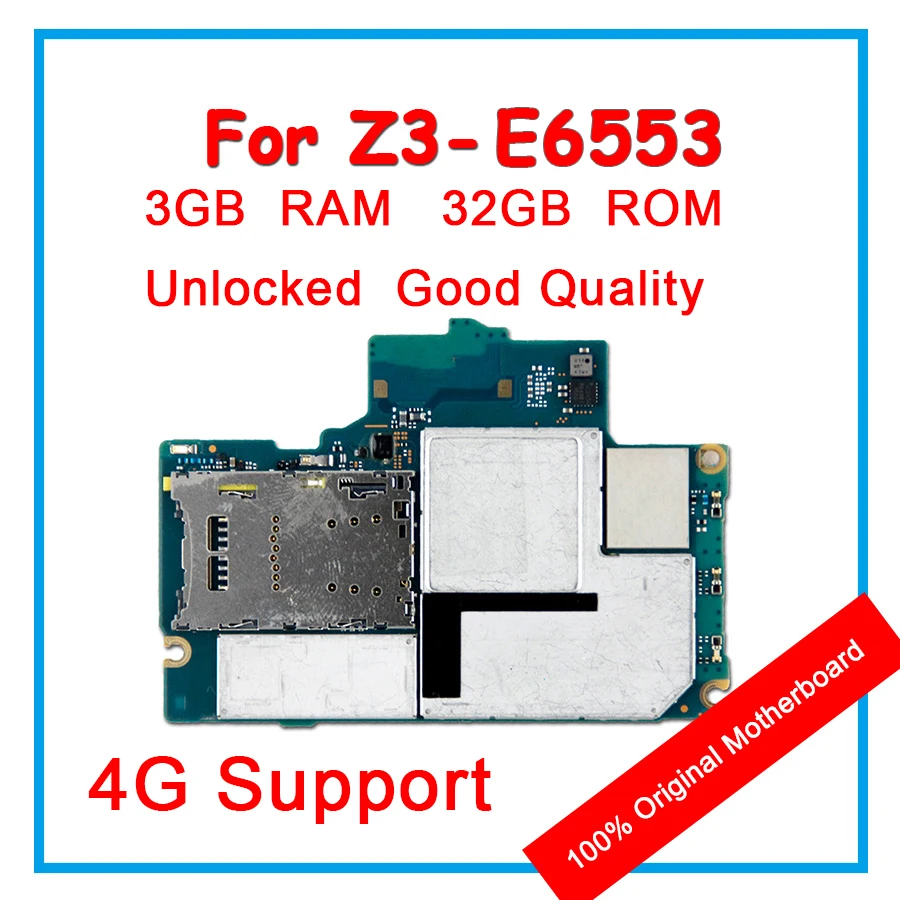 100% Unlock Original 4G Motherboard For Sony Xperia Z3+ Z4 Z3Plus E6553 32GB Mainboard Android OS Logic board With Chips Replace
100% Unlock Original 4G Motherboard For Sony Xperia Z3+ Z4 Z3Plus E6553 32GB Mainboard Android OS Logic board With Chips Replace