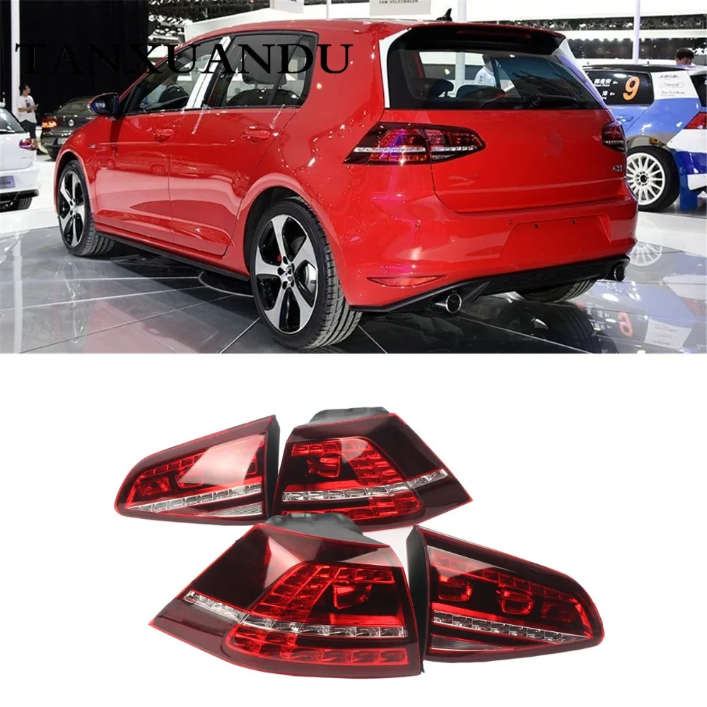 L & R Dynamic LED Flash Dark Red Rear Taillight Lamp Turn Light Indicator Assembly Fit For VW Golf Gti R GTD MK7 VII 7 13-17 5G
L & R Dynamic LED Flash Dark Red Rear Taillight Lamp Turn Light Indicator Assembly Fit For VW Golf Gti R GTD MK7 VII 7 13-17 5G
