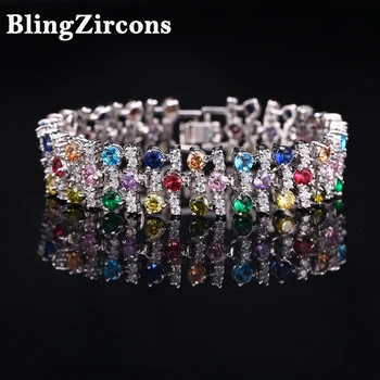 BeaQueen Luxury Brand Fashion Women Crystal Jewelry Colorful Round Cubic Zircon Big Bridal Wedding Bracelets & Bangles B033
BeaQueen Luxury Brand Fashion Women Crystal Jewelry Colorful Round Cubic Zircon Big Bridal Wedding Bracelets & Bangles B033