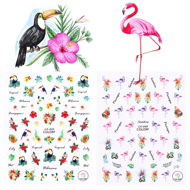 3D Flower Nail Stickers Tropical Floral Bird Tips DIY Manicure Nail Adhesive Transfer Stickers Decoration
3D Flower Nail Stickers Tropical Floral Bird Tips DIY Manicure Nail Adhesive Transfer Stickers Decoration