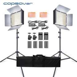 Capsaver 2 в 1 комплект светодиодный свет для студийной видеосъемки фото светодиодный панель фотографического освещения с штативом сумка батар...