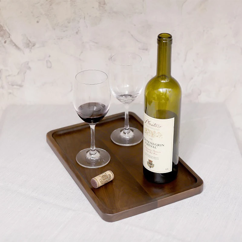 High Quality Black Walnut Wooden Tray Rectangular Tableware Pad Western Cuisine Coffee Refreshments Premium
High Quality Black Walnut Wooden Tray Rectangular Tableware Pad Western Cuisine Coffee Refreshments Premium