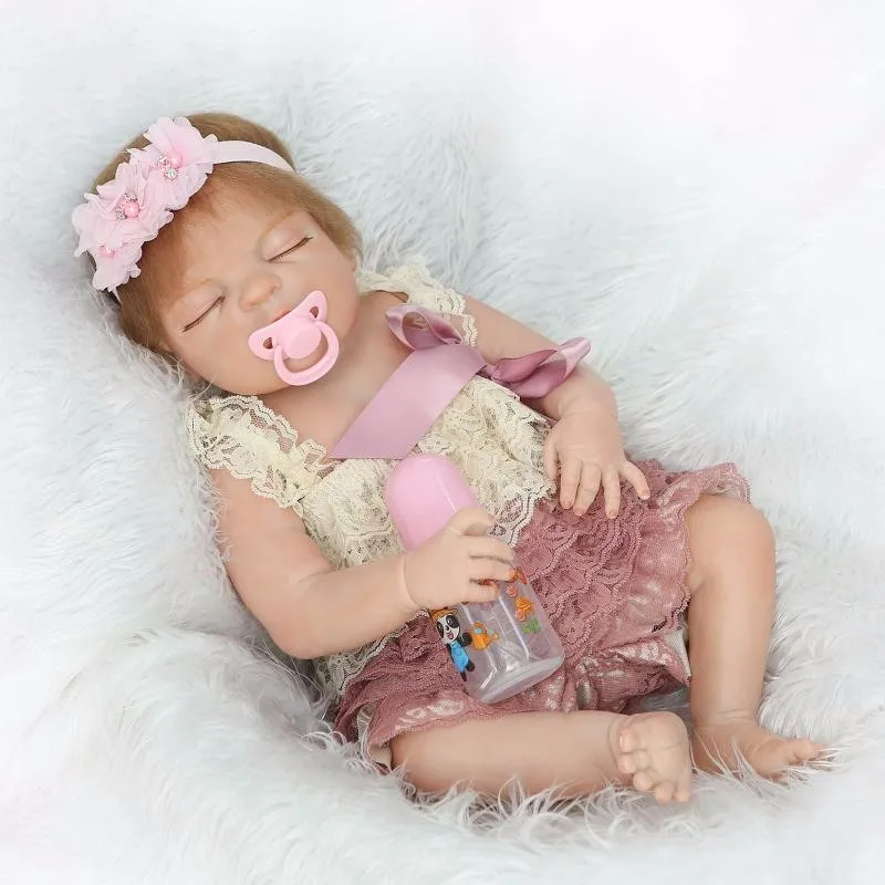 Cute Full Silicone Reborn Baby Dolls Newborn infant for Boys Girls 57cm bonecas baby reborn realista bathe doll birthday gifts
Cute Full Silicone Reborn Baby Dolls Newborn infant for Boys Girls 57cm bonecas baby reborn realista bathe doll birthday gifts