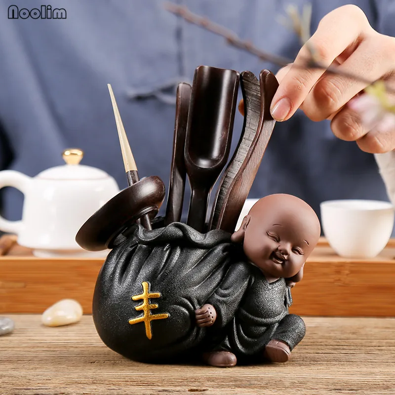 NOOLIM 6PCS/SET Tea Ceremony Six Gentleman Tea Accessories Ceramic Ebony Wood Bamboo Tea Tool Set Decoration Pen Holder Vase
NOOLIM 6PCS/SET Tea Ceremony Six Gentleman Tea Accessories Ceramic Ebony Wood Bamboo Tea Tool Set Decoration Pen Holder Vase