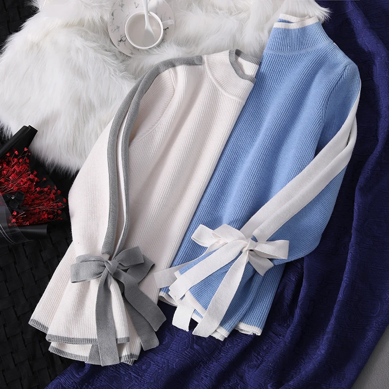 lazy sweater female half turtleneck sweater fall 2018 new color matching long sleeve turtleneck sweater
lazy sweater female half turtleneck sweater fall 2018 new color matching long sleeve turtleneck sweater