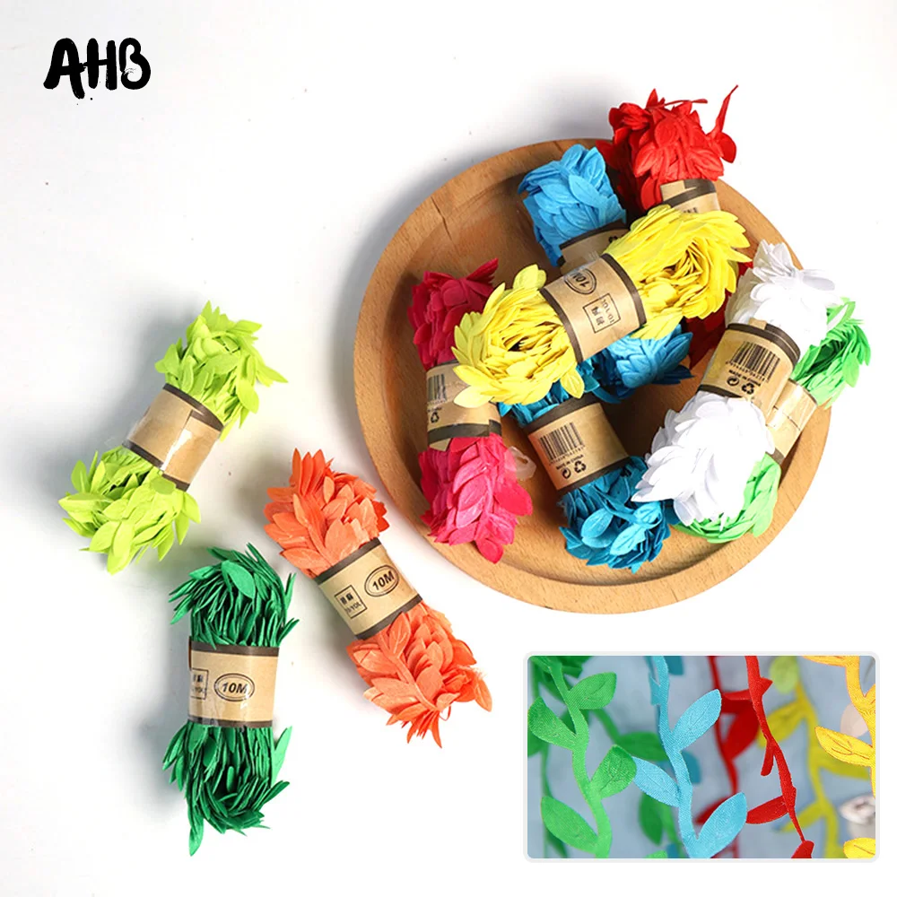 10M/Bundle Artificial Leaves Trim Embellishment Leaf Ribbons DIY Fabric Appliques Garment Sewing Decorative Materials
10M/Bundle Artificial Leaves Trim Embellishment Leaf Ribbons DIY Fabric Appliques Garment Sewing Decorative Materials