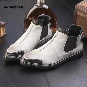 British short men boots leather Chelsea boots retro business casual Martin boots
British short men boots leather Chelsea boots retro business casual Martin boots