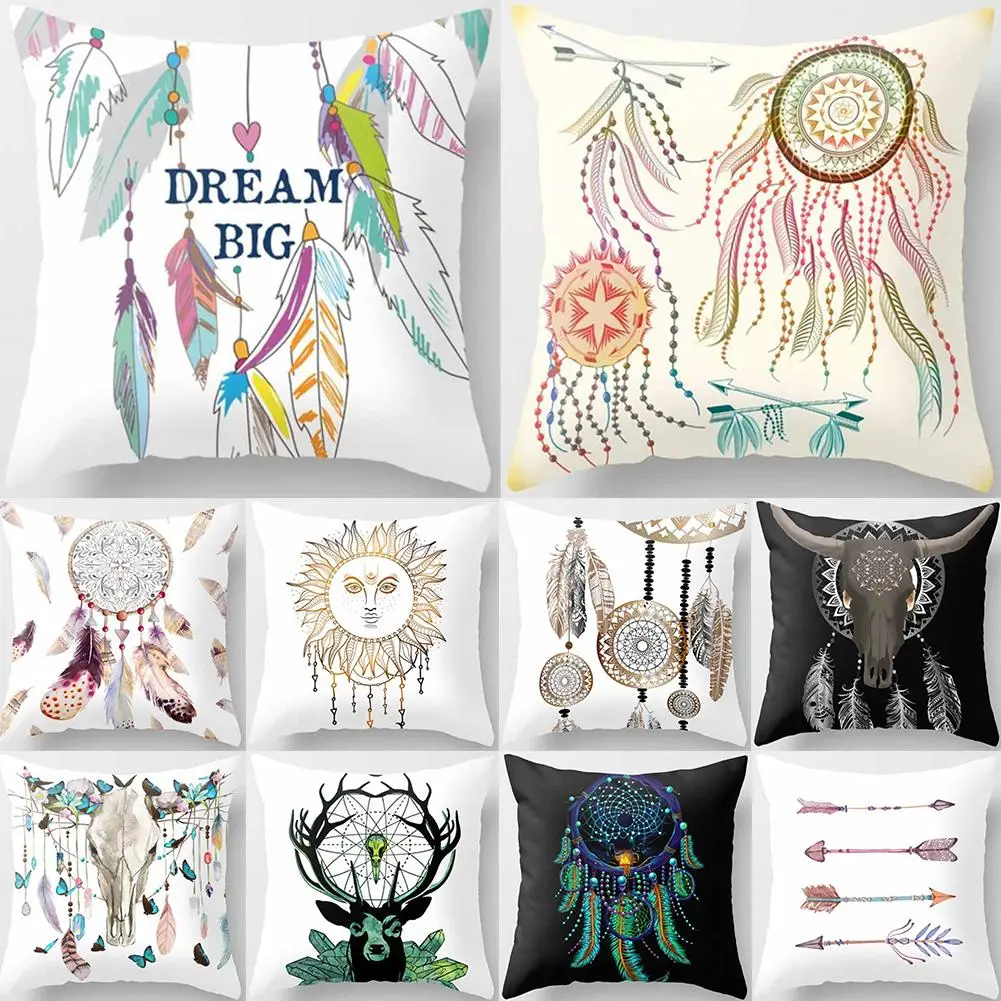 1pc Feather Dream Catcher Pattern Pillow Case Peach Skin Cushion Cover Home Sofa Car Cafe Decor Bed Decorative
1pc Feather Dream Catcher Pattern Pillow Case Peach Skin Cushion Cover Home Sofa Car Cafe Decor Bed Decorative