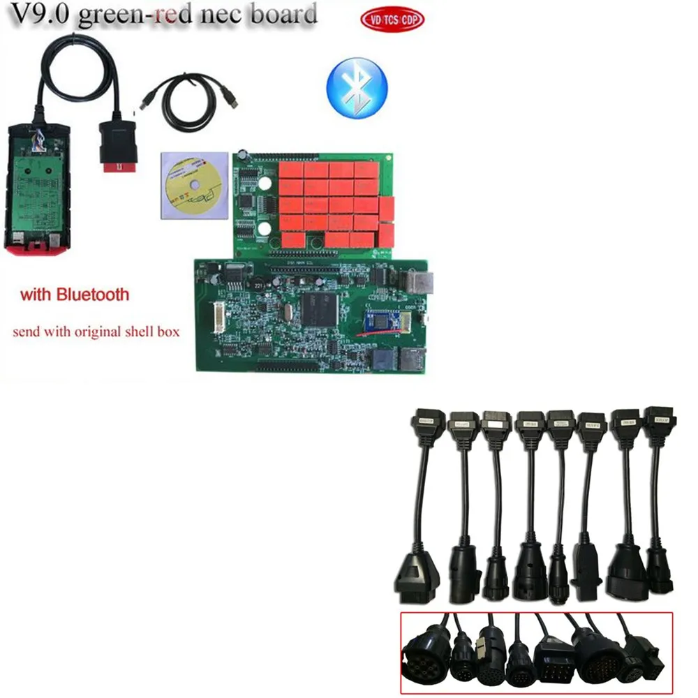 DHL FREE SHIP ! v9.0 green pcb VD TCS CDP Pro Plus For Cars Trucks code reader obd2 Diagnostic Tool +8pcs truck cables
DHL FREE SHIP ! v9.0 green pcb VD TCS CDP Pro Plus For Cars Trucks code reader obd2 Diagnostic Tool +8pcs truck cables