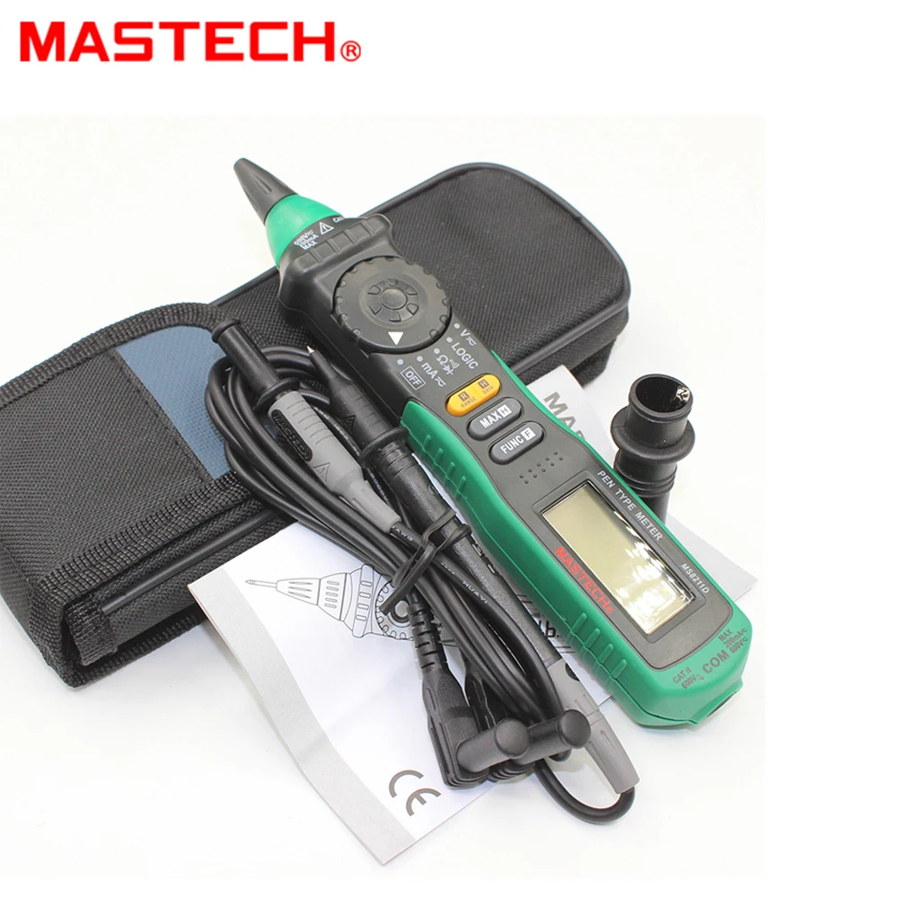 

MASTECH MS8211D 3 1/2 Digital Multimeter Pen-Type Meter Auto Range DMM Multitester Voltage Current Tester Logic Level Tester