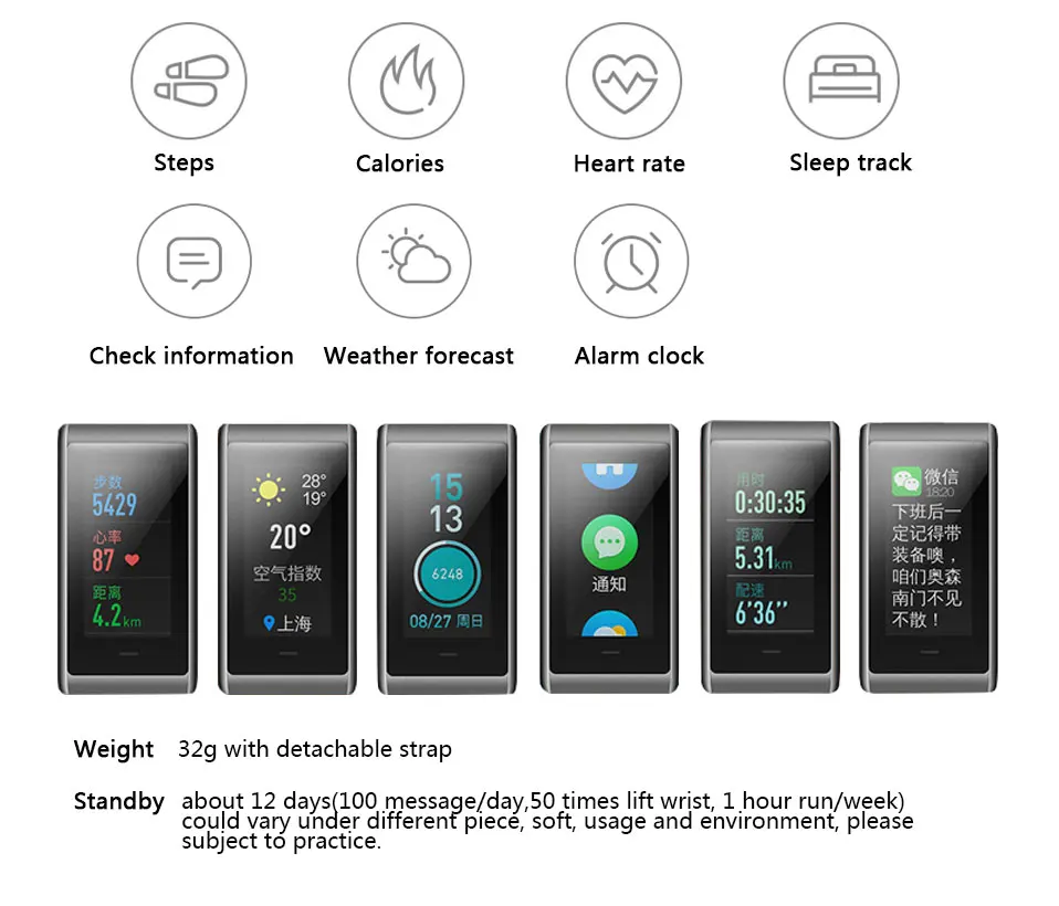 ORIGINAL XIAOMI HUAMI AMAZFIT MIDONG BAND COLOR SMART WRISTBAND 9