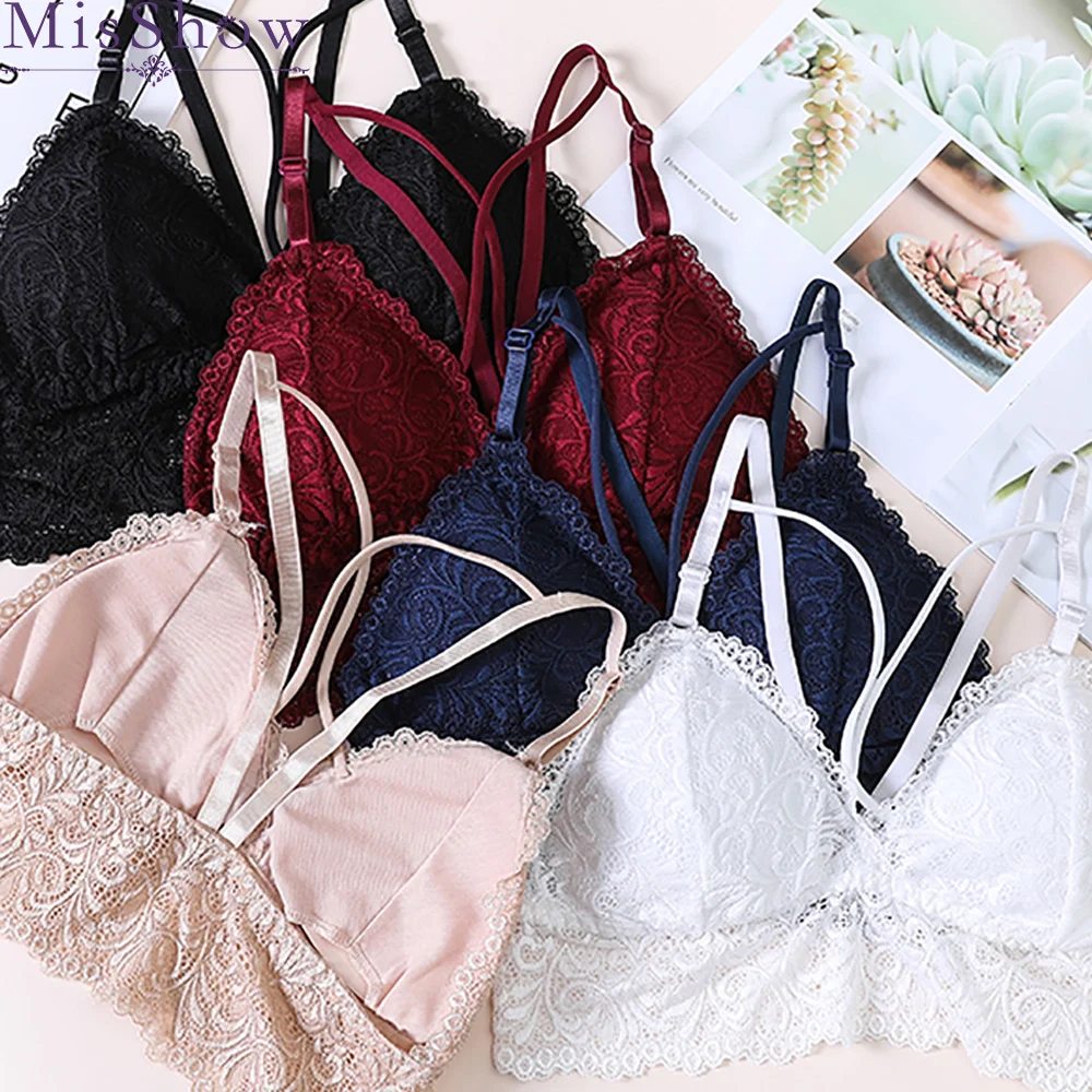 2019 Women's Padded Bras Lingerie Sleeveless Underwear Lace Flower Bra White Burgundy Blue Vest Bustier Tank Tops Bralette Bra
2019 Women's Padded Bras Lingerie Sleeveless Underwear Lace Flower Bra White Burgundy Blue Vest Bustier Tank Tops Bralette Bra