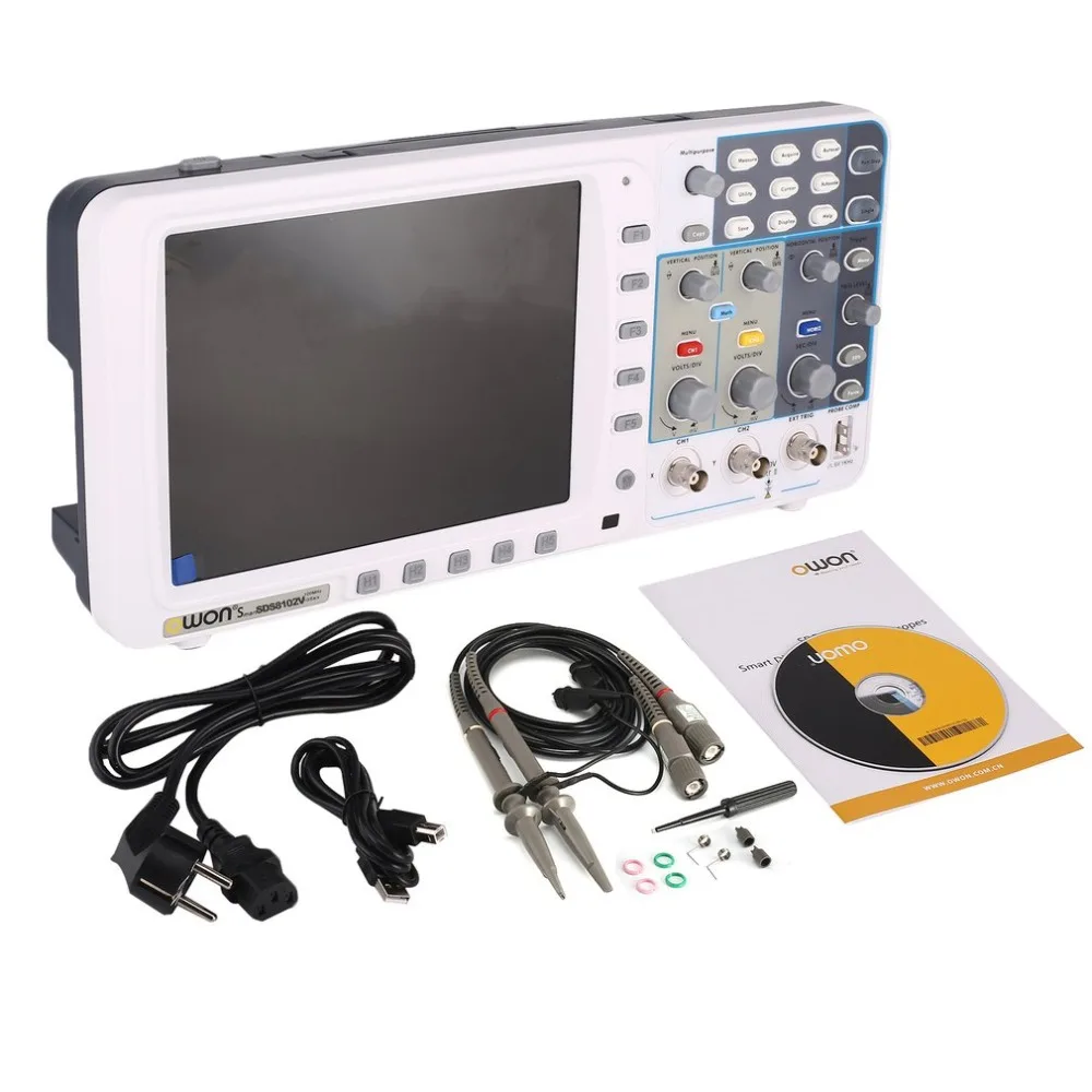 OWON SDS8102V Double channel Deep Memory LCD Display Digital Storage Oscilloscope Scopemeter Scope Meter 100MHz 2GSa/s
OWON SDS8102V Double channel Deep Memory LCD Display Digital Storage Oscilloscope Scopemeter Scope Meter 100MHz 2GSa/s