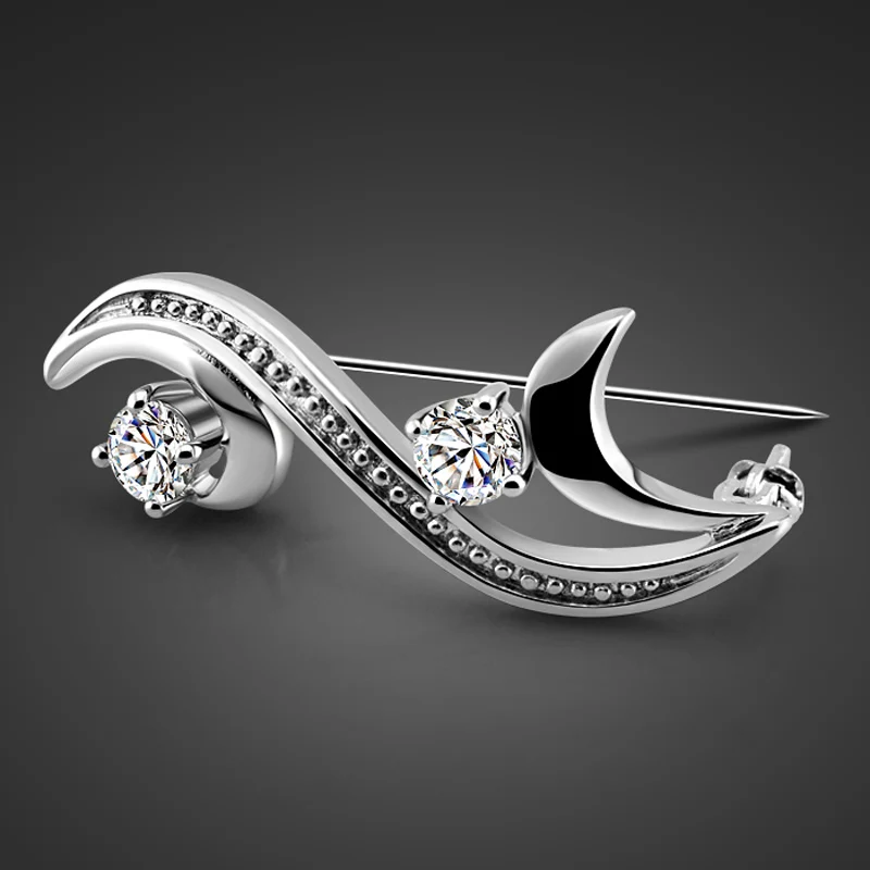 Solid 925 sterling silver flowers woman brooch dazzling 5A zircon brooch fashion ladies scarf clothes accessories silver jewelry
Solid 925 sterling silver flowers woman brooch dazzling 5A zircon brooch fashion ladies scarf clothes accessories silver jewelry