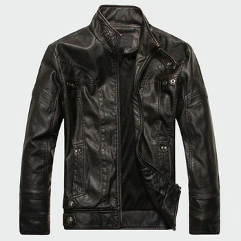 Mens Leather Jackets High Quality Classic Motorcycle Cowboy Jacket Male Coats PU Leather Male Winter Bomber Jackets Outerwear
Mens Leather Jackets High Quality Classic Motorcycle Cowboy Jacket Male Coats PU Leather Male Winter Bomber Jackets Outerwear