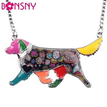 Bonsny Enamel Alloy Golden Retriever Dog Necklace Pendant Chain Choker Animal Jewelry For Women Girls Pet Lovers Drop Shipping
Bonsny Enamel Alloy Golden Retriever Dog Necklace Pendant Chain Choker Animal Jewelry For Women Girls Pet Lovers Drop Shipping