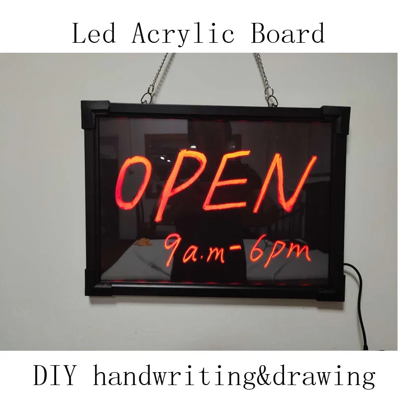 12*16inch illuminated erasable neon DIY led message writing board open sign for shop bar cafe
12*16inch illuminated erasable neon DIY led message writing board open sign for shop bar cafe