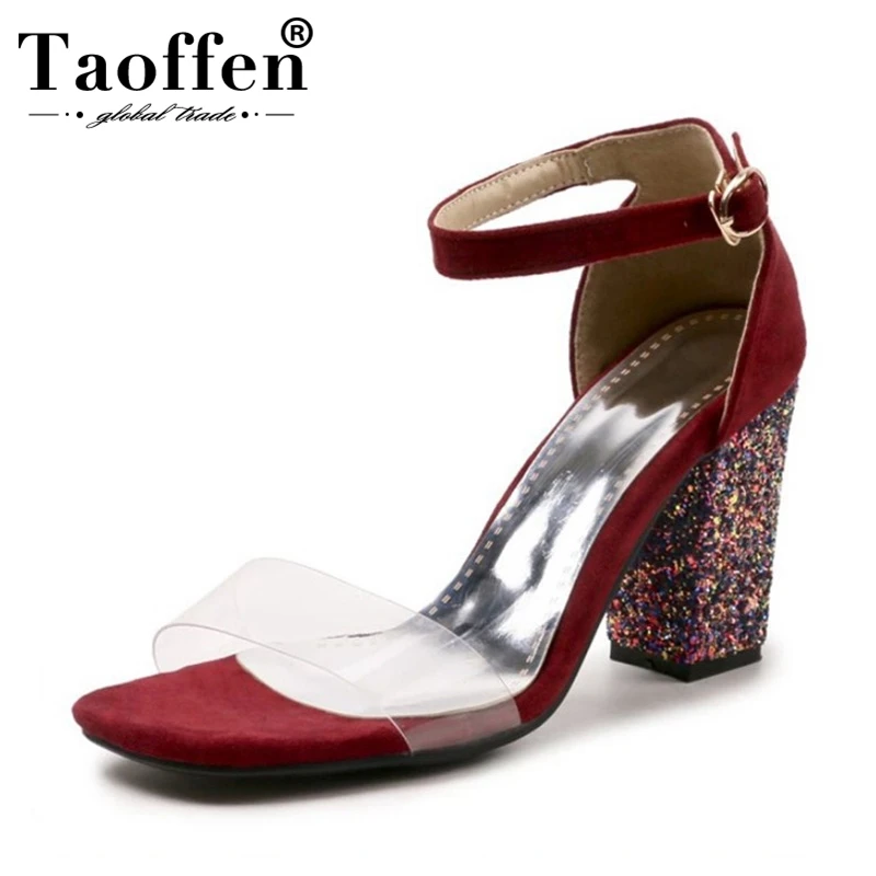 TAOFFEN 6 Colors Size 28-52 Women High Heels Sandals Party Square Heels Summer Shoes Women Wedding Office Ladies Footwear
TAOFFEN 6 Colors Size 28-52 Women High Heels Sandals Party Square Heels Summer Shoes Women Wedding Office Ladies Footwear