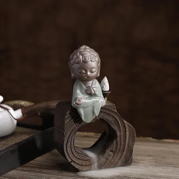 Ceramic Wooden Base Purple Clay Monk Backflow Incense Burner Office Tea Ceremony Tea Pets Hotel Art Decoration Christmas Gifts
Ceramic Wooden Base Purple Clay Monk Backflow Incense Burner Office Tea Ceremony Tea Pets Hotel Art Decoration Christmas Gifts