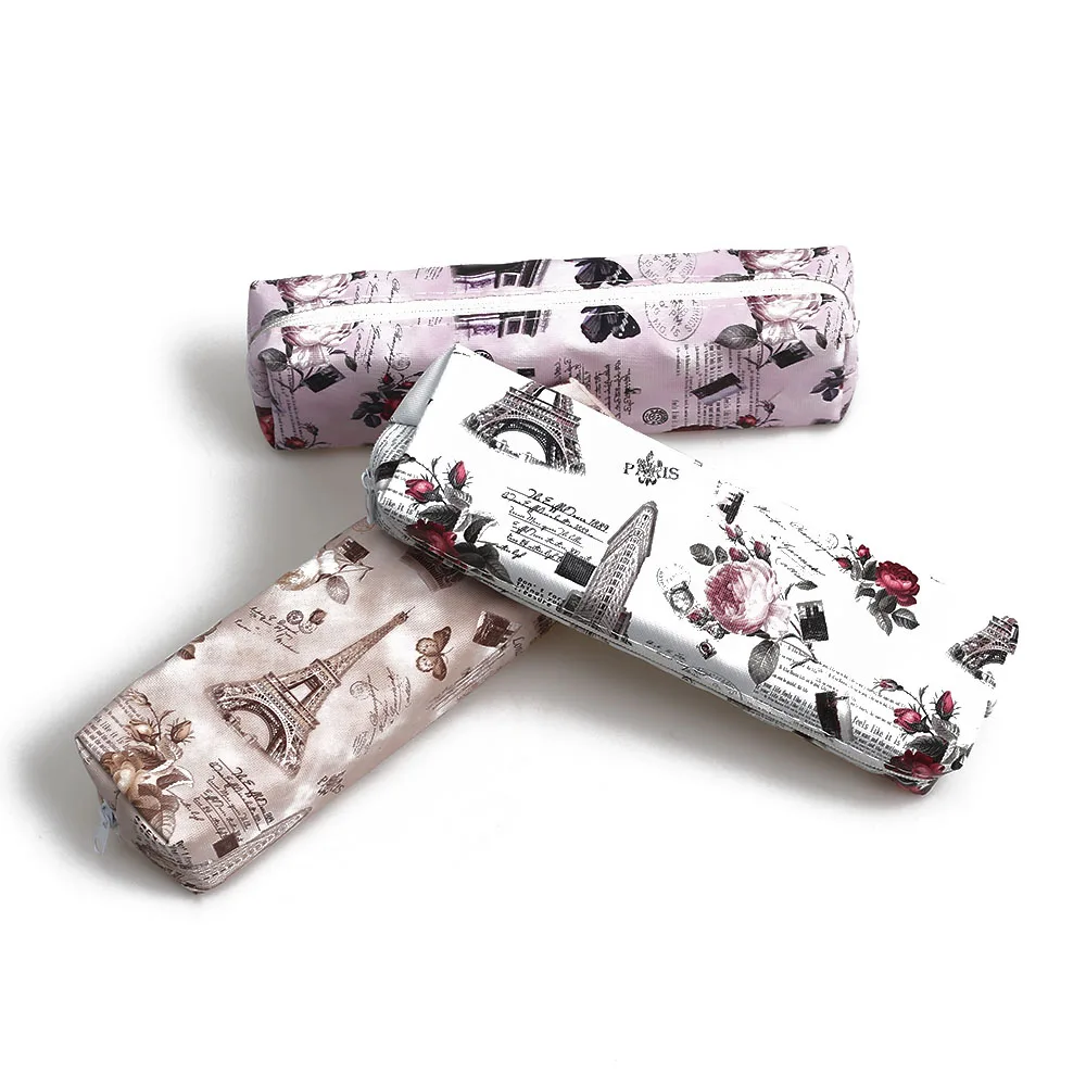 Retro Rose and Eiffel Tower Printed Pencil Case Classic Style Pen Bag Stationery Organizer Pen Bag, Makeup Pouch
Retro Rose and Eiffel Tower Printed Pencil Case Classic Style Pen Bag Stationery Organizer Pen Bag, Makeup Pouch