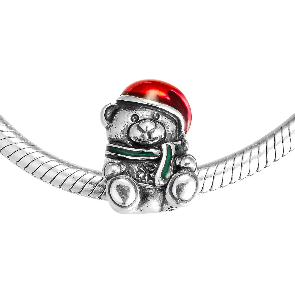 Fits Pandora Charms Bracelet DIY Beads Lovely Teddy With Red And Green Enamel Authentic 925 Sterling Silver Jewelry Wholesale
Fits Pandora Charms Bracelet DIY Beads Lovely Teddy With Red And Green Enamel Authentic 925 Sterling Silver Jewelry Wholesale