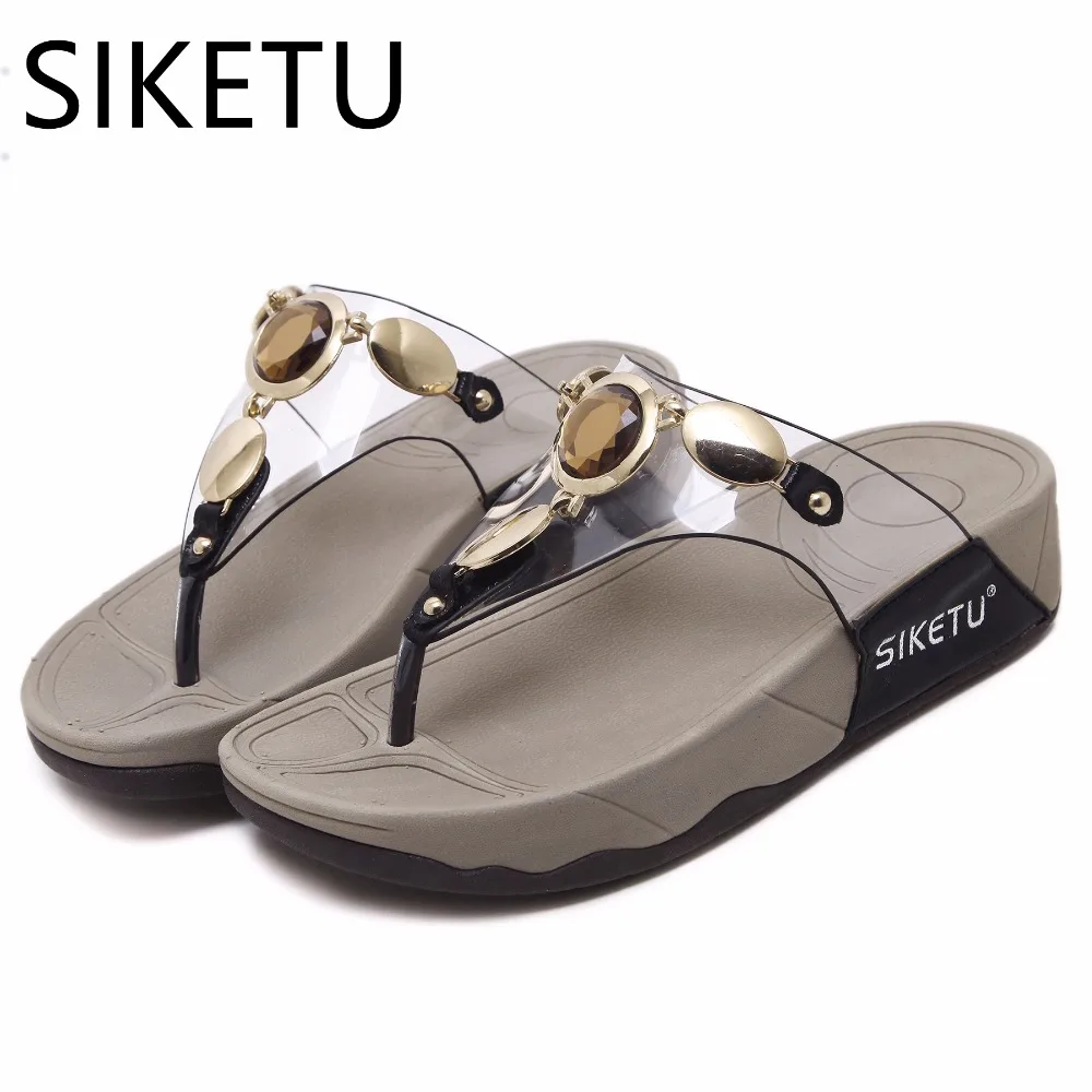 SIKETU Women flip flops 2017 Summer New Roman Style Casual Shoes Diamond Metal Decorative Clip Toe Slope Wedge Female Sandals
SIKETU Women flip flops 2017 Summer New Roman Style Casual Shoes Diamond Metal Decorative Clip Toe Slope Wedge Female Sandals