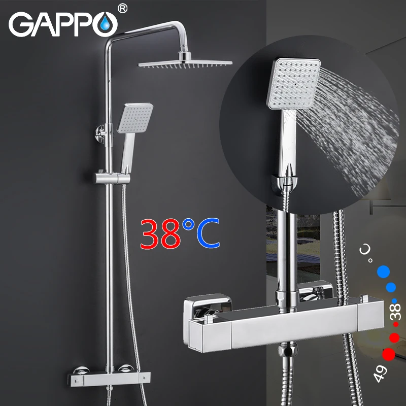 GAPPO смеситель для душа набор термостатический ЖК цифровой дисплей Torneira de chuveiro