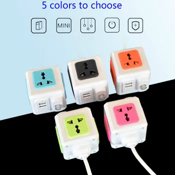 Smart Home PowerCube Socket Universal 4 Outlets 2 USB Ports Power Strip Extension Adapter with 2M Cable AU/EU/US/UK Plug Socket
Smart Home PowerCube Socket Universal 4 Outlets 2 USB Ports Power Strip Extension Adapter with 2M Cable AU/EU/US/UK Plug Socket