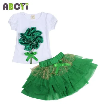 Kids Clothes Girl Set Summer 2015 Big Flower T Shirt + Tutu Skirt 2 Piece Set Girls Sprot Suit 2-5 years Children clothing Set
Kids Clothes Girl Set Summer 2015 Big Flower T Shirt + Tutu Skirt 2 Piece Set Girls Sprot Suit 2-5 years Children clothing Set