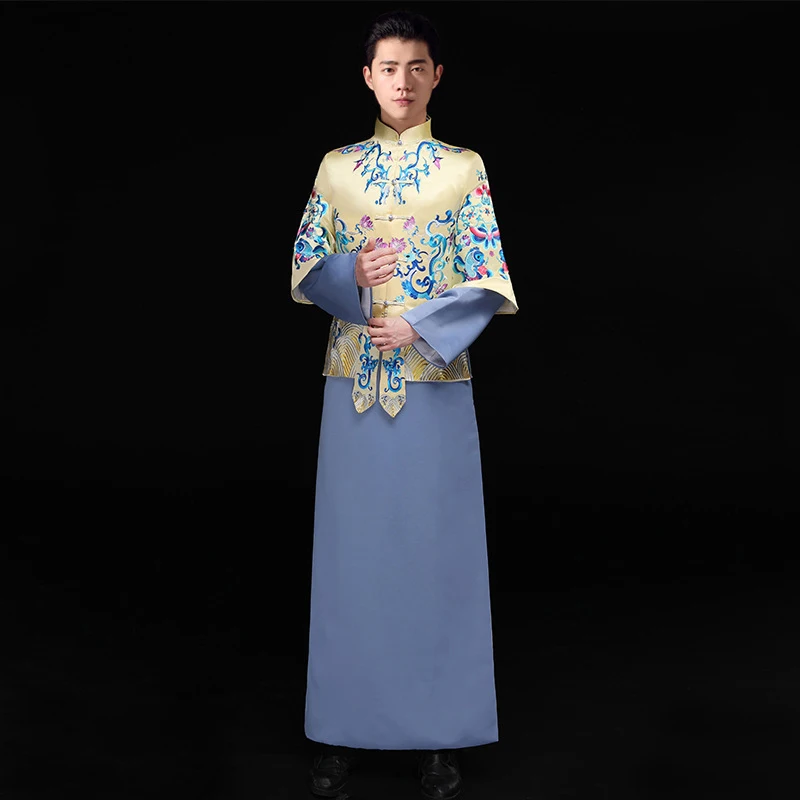 Black Best Man Chinese Long Dress Wedding Cheongsam Vintage Oriental Bridegroom Dresses Long Evening Gowns Men
Black Best Man Chinese Long Dress Wedding Cheongsam Vintage Oriental Bridegroom Dresses Long Evening Gowns Men