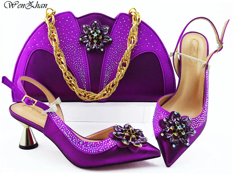 Fashion Women Purple Shoes And Bag Set To Match 7cm High Quality Italian Shoes With Matching Bags For Party! WENZHAN B93-1
Fashion Women Purple Shoes And Bag Set To Match 7cm High Quality Italian Shoes With Matching Bags For Party! WENZHAN B93-1
