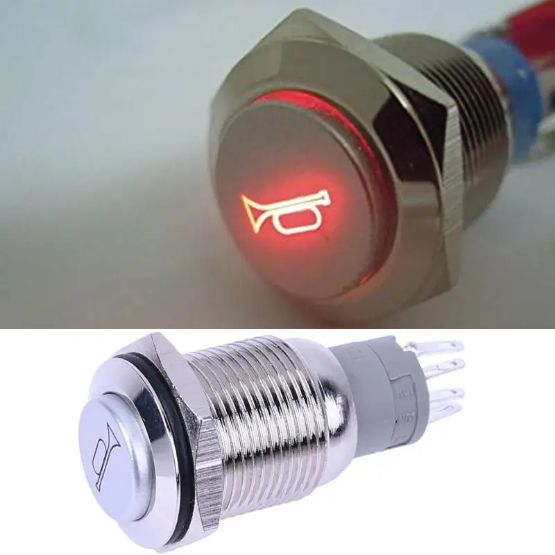 Universal Car Push Button 16mm 12V Red LED Momentary Push Button Metal Switch Car Boat Speakers Horn High Head Car Interior Part
Universal Car Push Button 16mm 12V Red LED Momentary Push Button Metal Switch Car Boat Speakers Horn High Head Car Interior Part