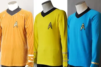 Star TOS Captain Kirk Spock Trek Cosplay Costume Blue Gold Yellow T Shirt Outfit Uniform XS-XXXL
Star TOS Captain Kirk Spock Trek Cosplay Costume Blue Gold Yellow T Shirt Outfit Uniform XS-XXXL
