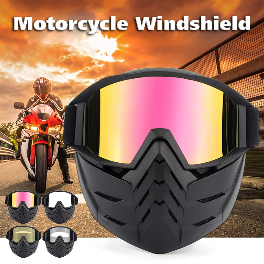 Visor Helmet Open Face With Goggles For Motorcycle Bike Motocross Retro Face Mask With Windshield Vintage Glasses Colorful
Visor Helmet Open Face With Goggles For Motorcycle Bike Motocross Retro Face Mask With Windshield Vintage Glasses Colorful
