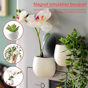 Creative MINI Fridge Magnetic Flowers Pot Fridge Sticker Simulated Green Planting Succulent Plant Magnet Home Wall Decoration
Creative MINI Fridge Magnetic Flowers Pot Fridge Sticker Simulated Green Planting Succulent Plant Magnet Home Wall Decoration